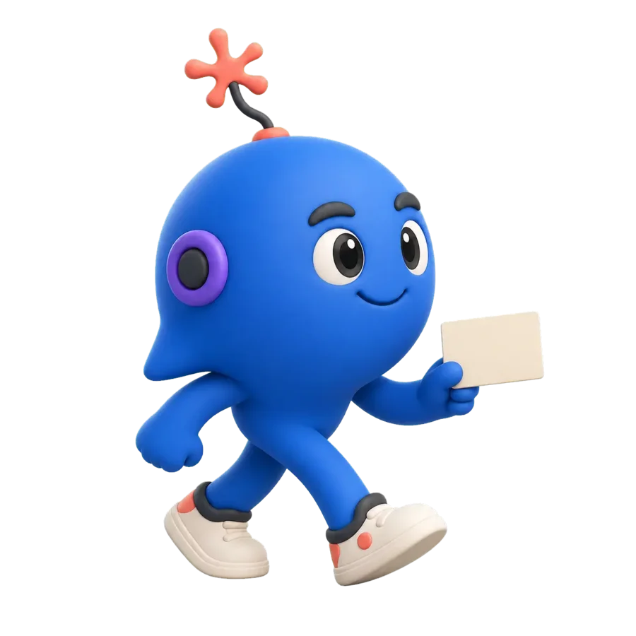 Qiu, la mascota de Qupix, en movimiento
